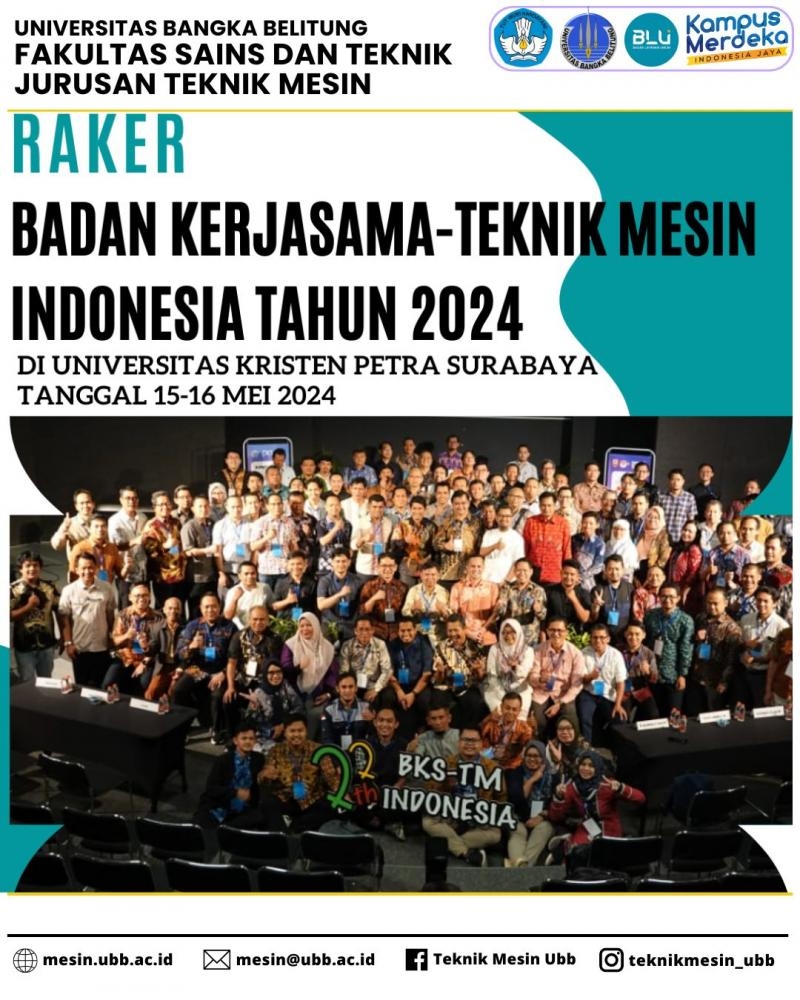 RAPAT KERJA BADAN KERJASAMA TEKNIK MESIN INDONESIA TAHUN 2024